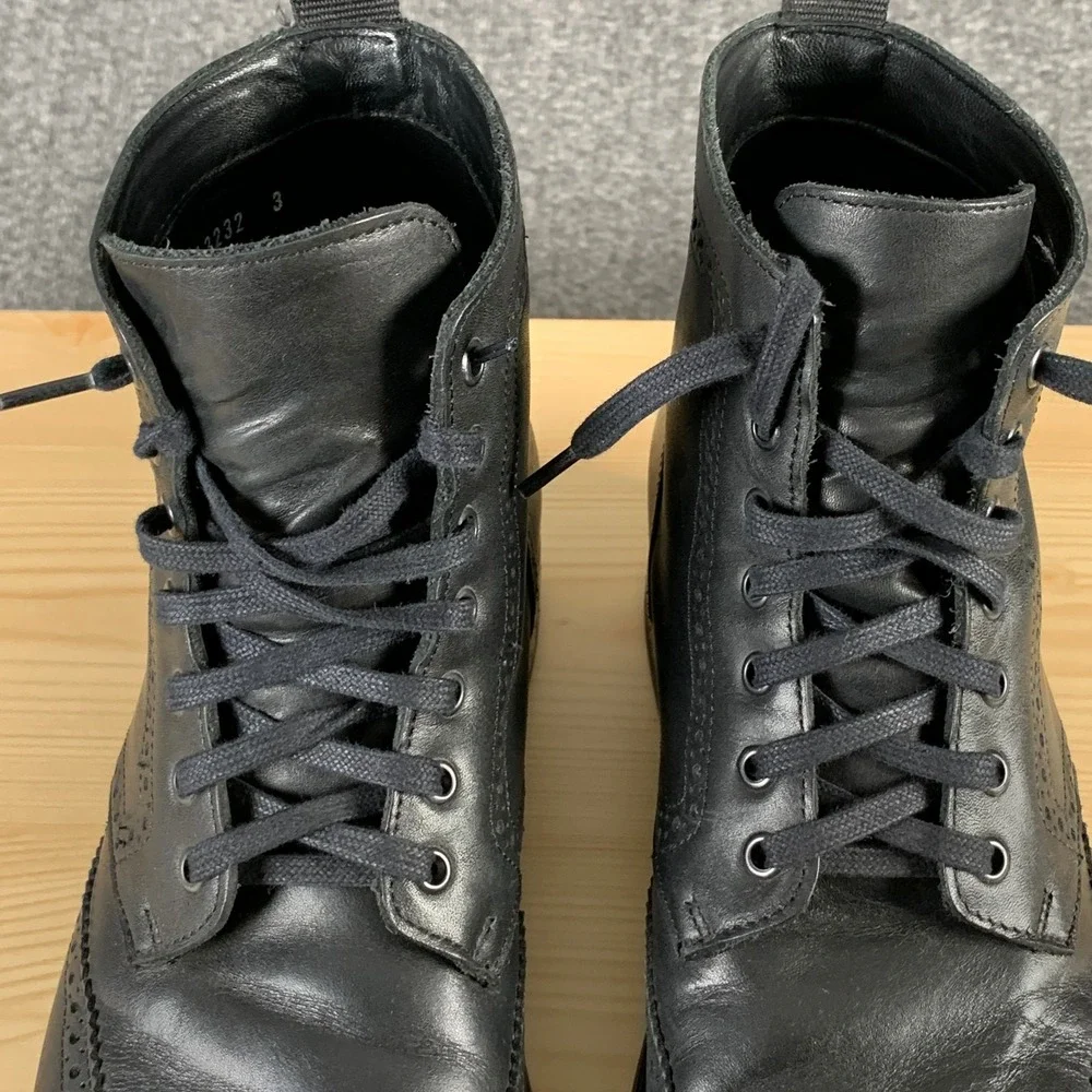 Thursday Boot Co Wingtip Boots Men US 13 Black Lace Up High Brogue